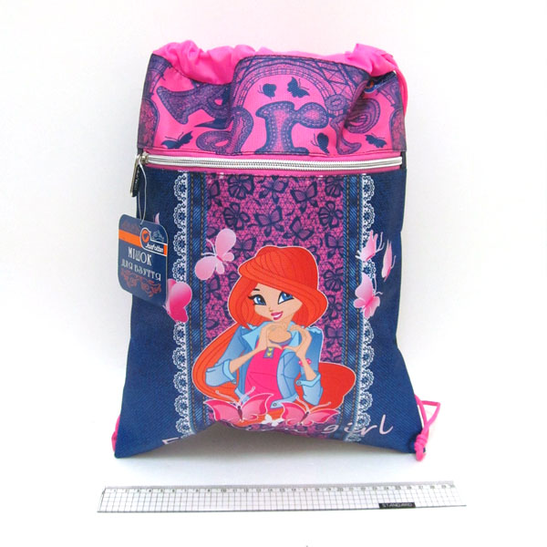 Shoe bag with a snake /18091/ "Fashion girl" 39*30cm (1/72)