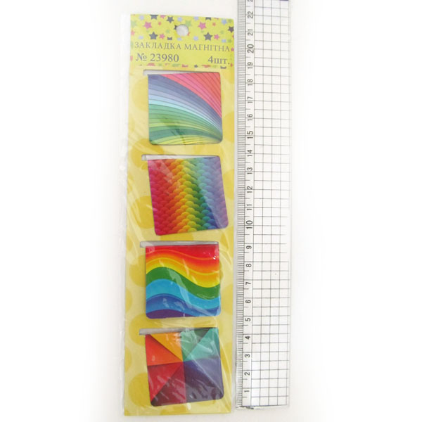 Magnet bookmark /DSCN5951/ "Rainbow" (in a pack of 4) (12/480)