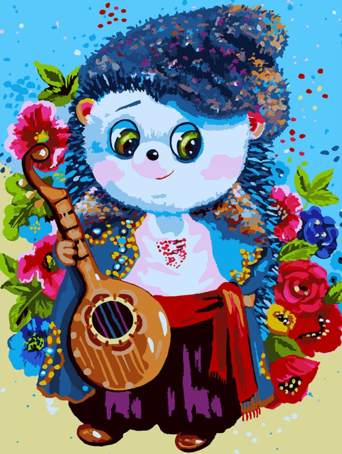 Картина за номерами "SANTI" /954410/ "Пан Їжачок" 30*40 см