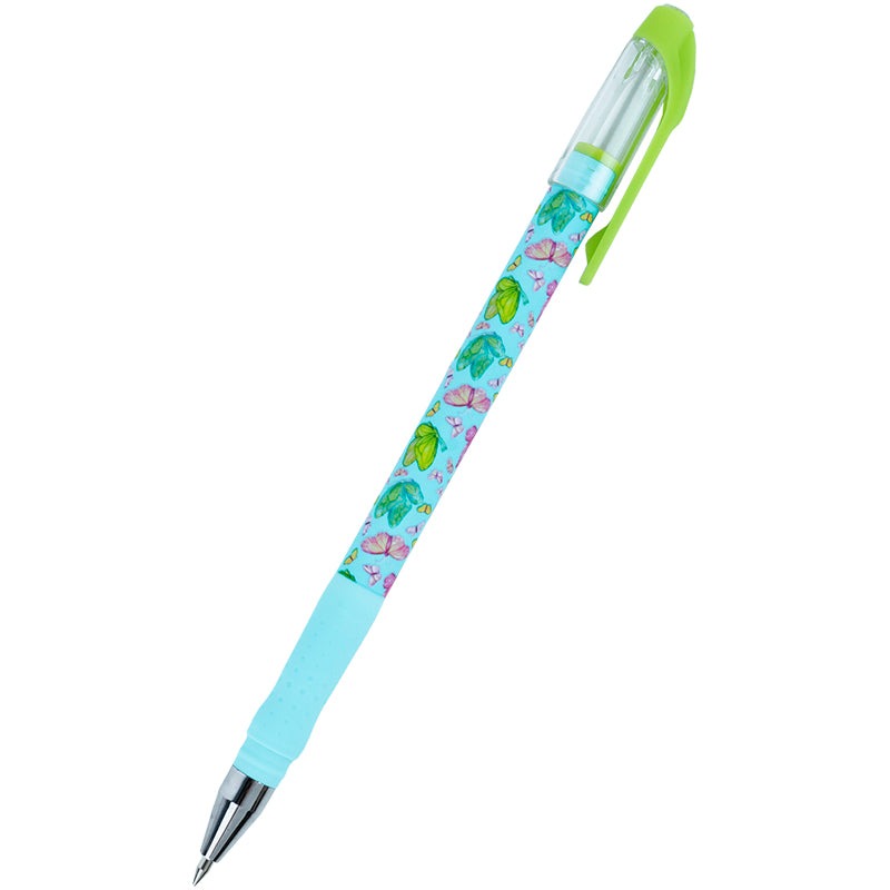 Ballpoint pen "Axent" /AB1049-41-A/ Summer Butterly, blue (24/288)
