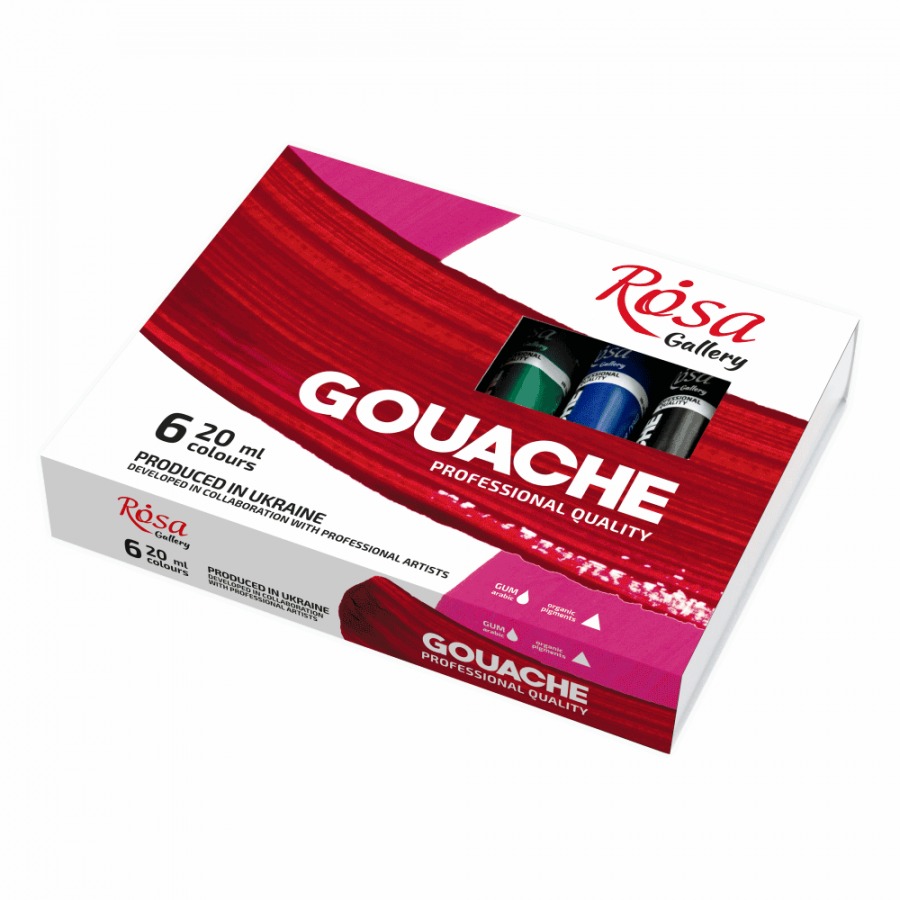Gouache "ROSA Gallery" 6 col. 20 ml /221552/ (1/12)