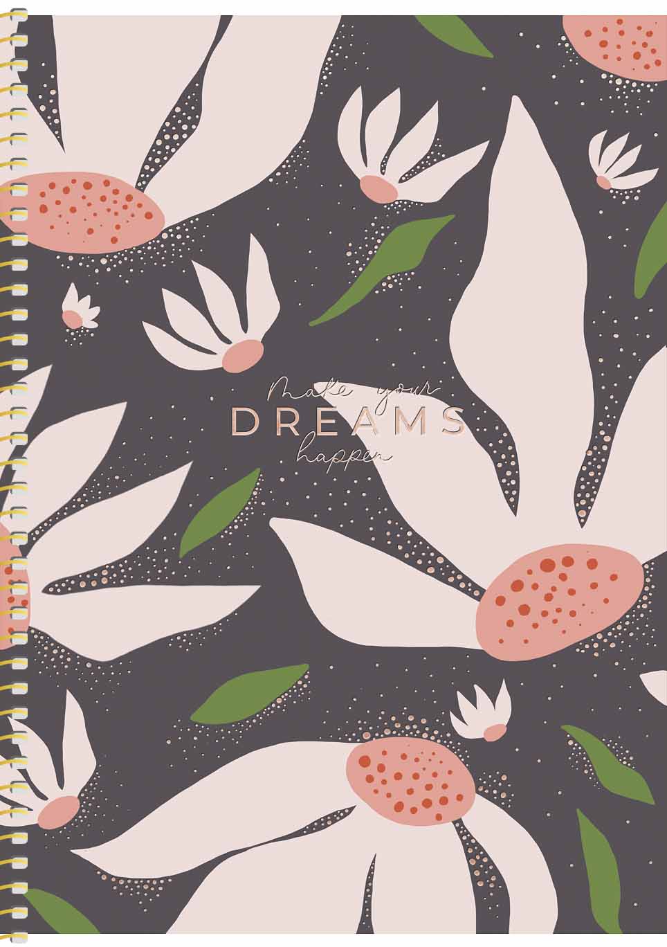 Notebook "Genius" /B5-SC-080-6098K/ 80 sheets ## gold. spiral, PC, mat/lam + embossing, 90g/m2 (4/56)