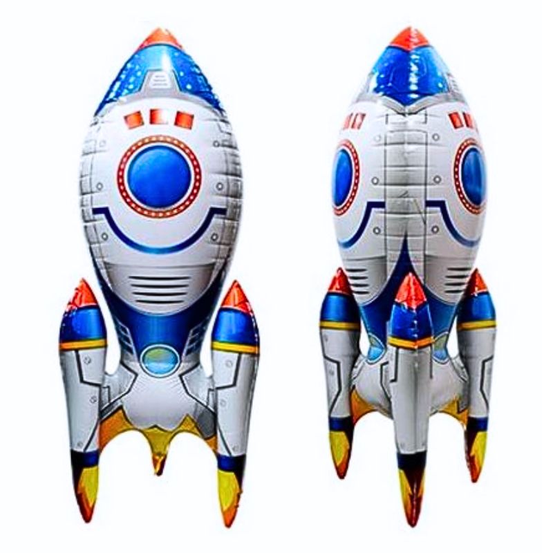 Foil ball "WB" /YY-F0975/ "Rocket" 127*50cm 3D, shaped