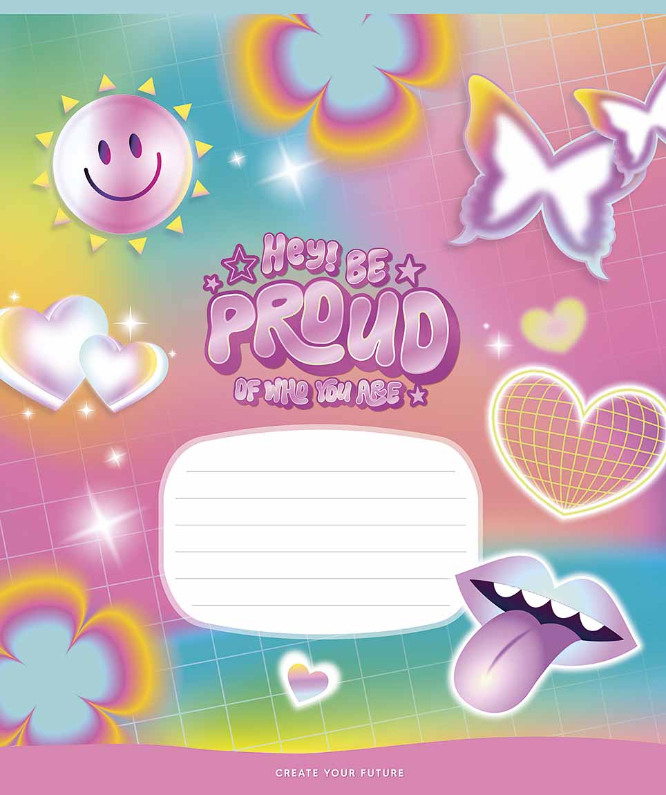 Student's notebook "Star" 24 sheets == /3570L/ select UV varnish (girl) (25/200)