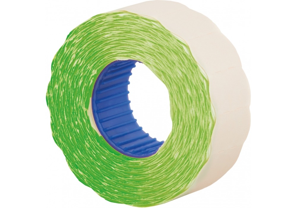 Shaped price tag "Economix" /E21303-04/ for gun E40707, 22x12 mm, 1000 pcs/roll, green (10/300)