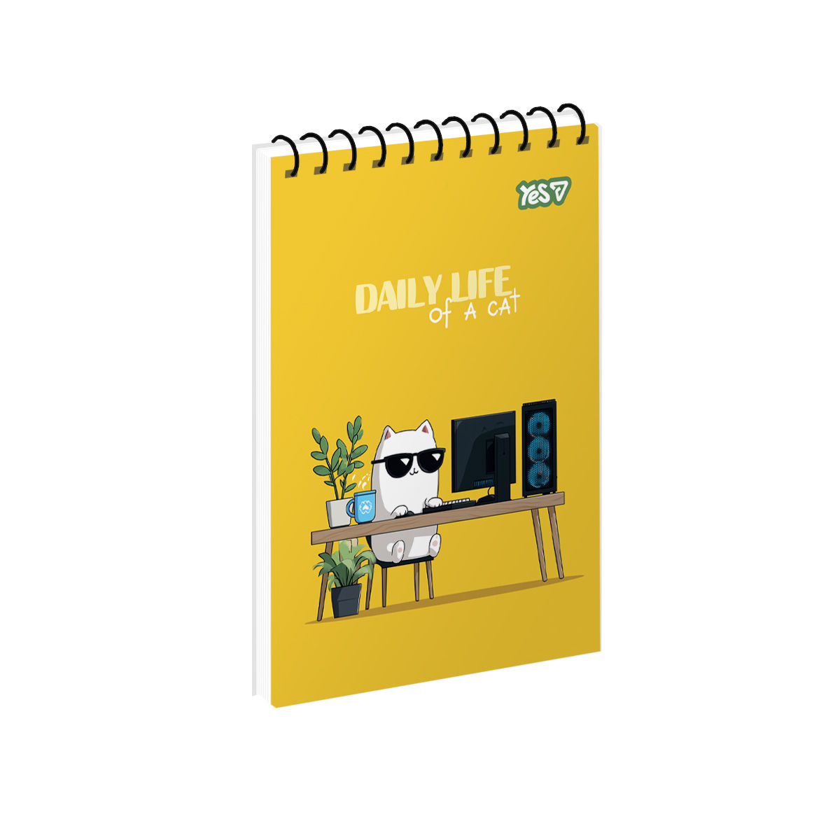 Notebook A6/80 spiral "YES" /152338/ "Cet life" (1/210)