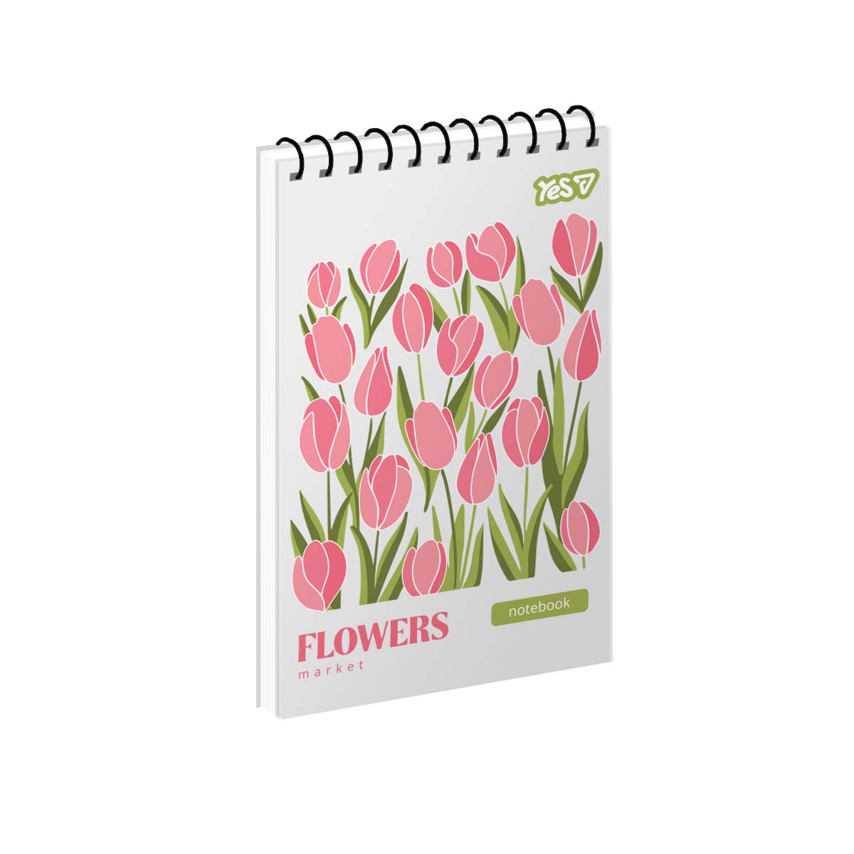 Блокнот А6/80 спіраль "YES" /152493/ "Flowers.Soft Petals" (1/210)