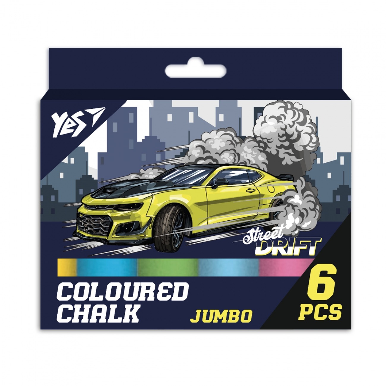 Colored chalk 6 pcs. JUMBO "YES" /400500/ "Street Drift" (1/12/72)