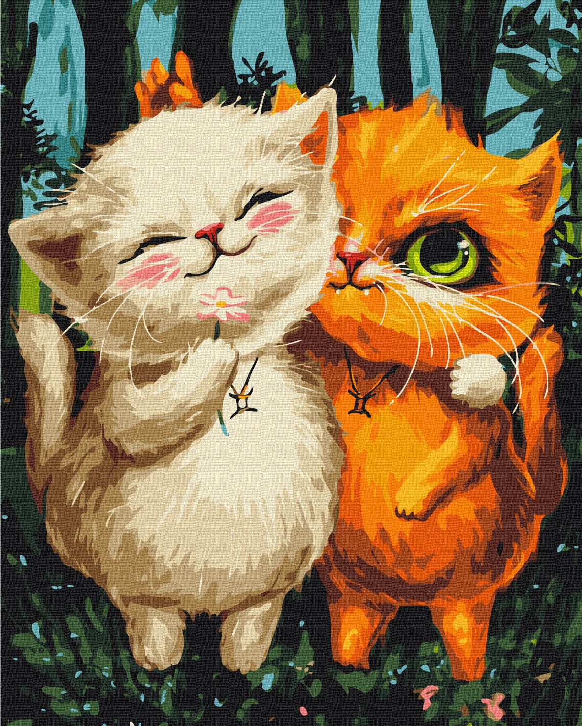 Картина за номерами "Brushme" /BS54086/ "Котики Близнюки" 40*50см