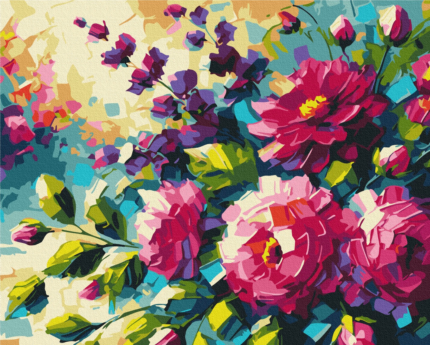 Картина за номерами "Brushme" /BS54159/ "Квіти літа" 40*50см