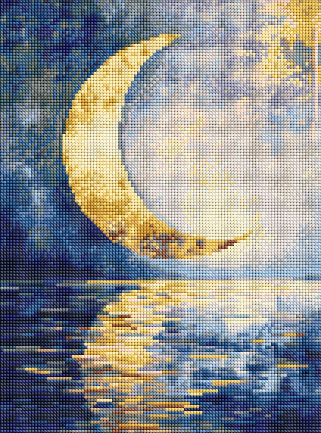 Алмазна мозаїка "Ідейка" /AMO8211/ "Відбиток місяця" 30*40см