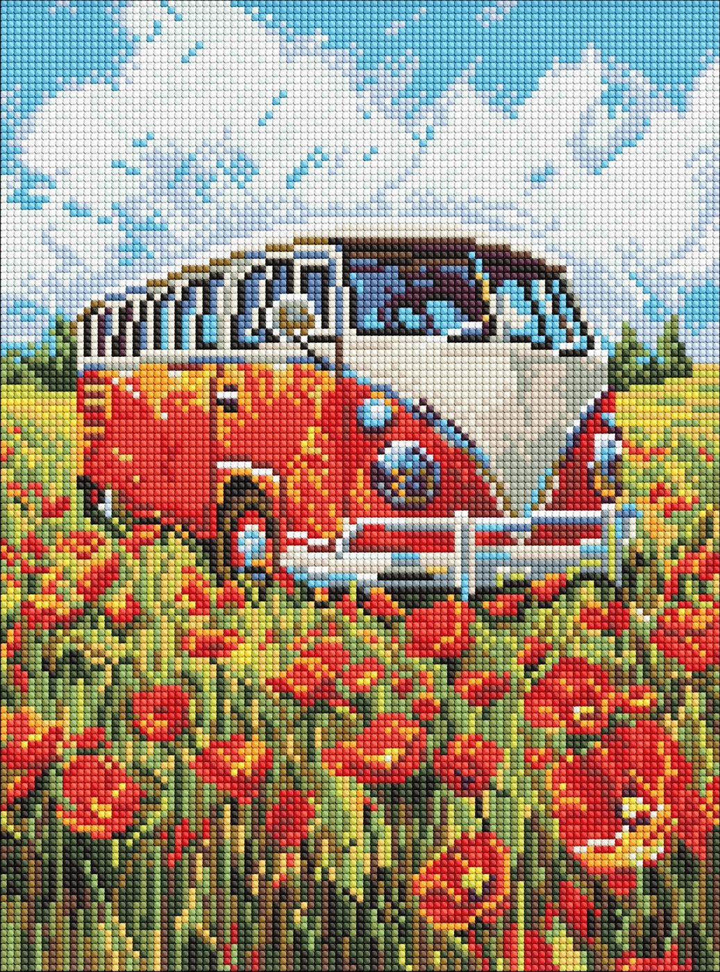 Diamond mosaic "Ideyka" /AMO8215/ "Journey to red" 30*40cm
