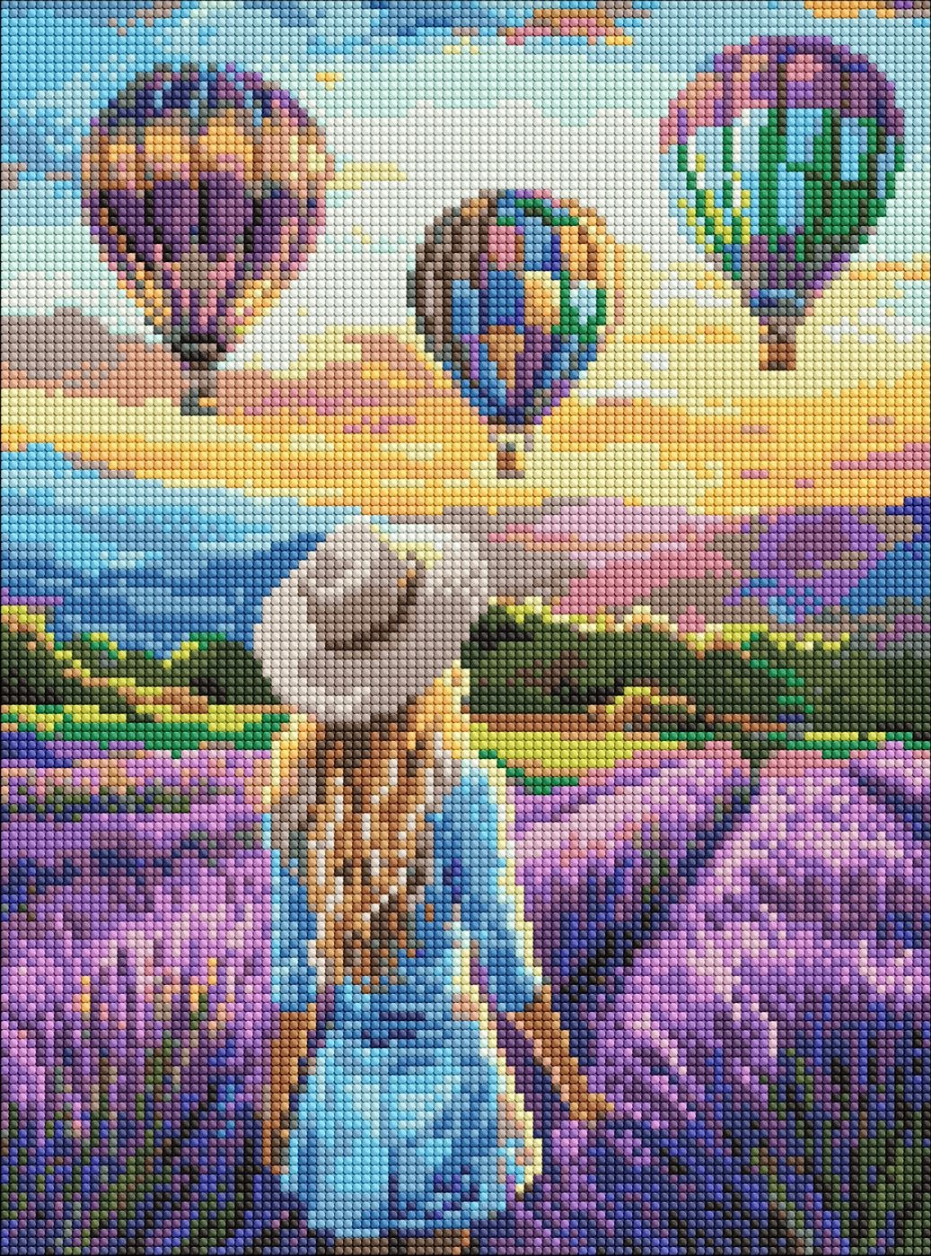 Diamond mosaic "Ideyka" /AMO8218/ "Lavender adventures" 30*40cm
