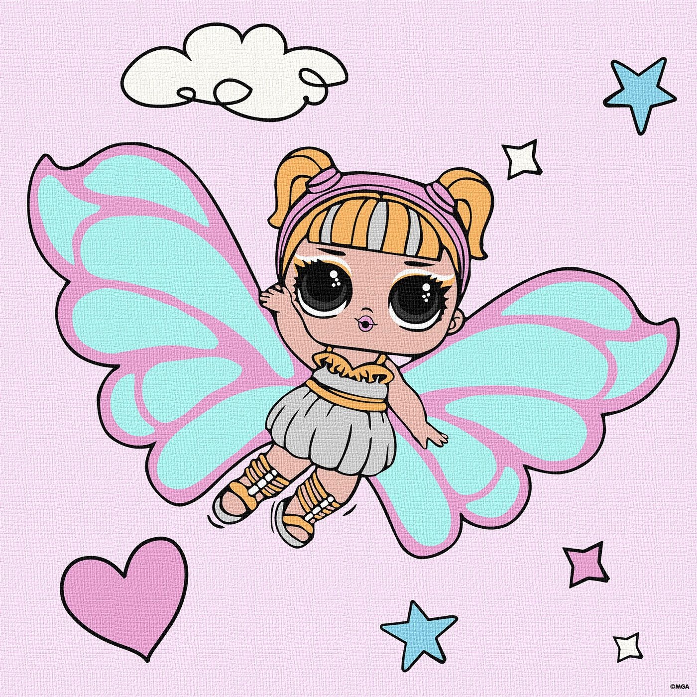 Картина за номерами "Ідейка" /KHO1092/ "LOL Surprise! O.M.G. Fairies Skystarling" 40*40 см