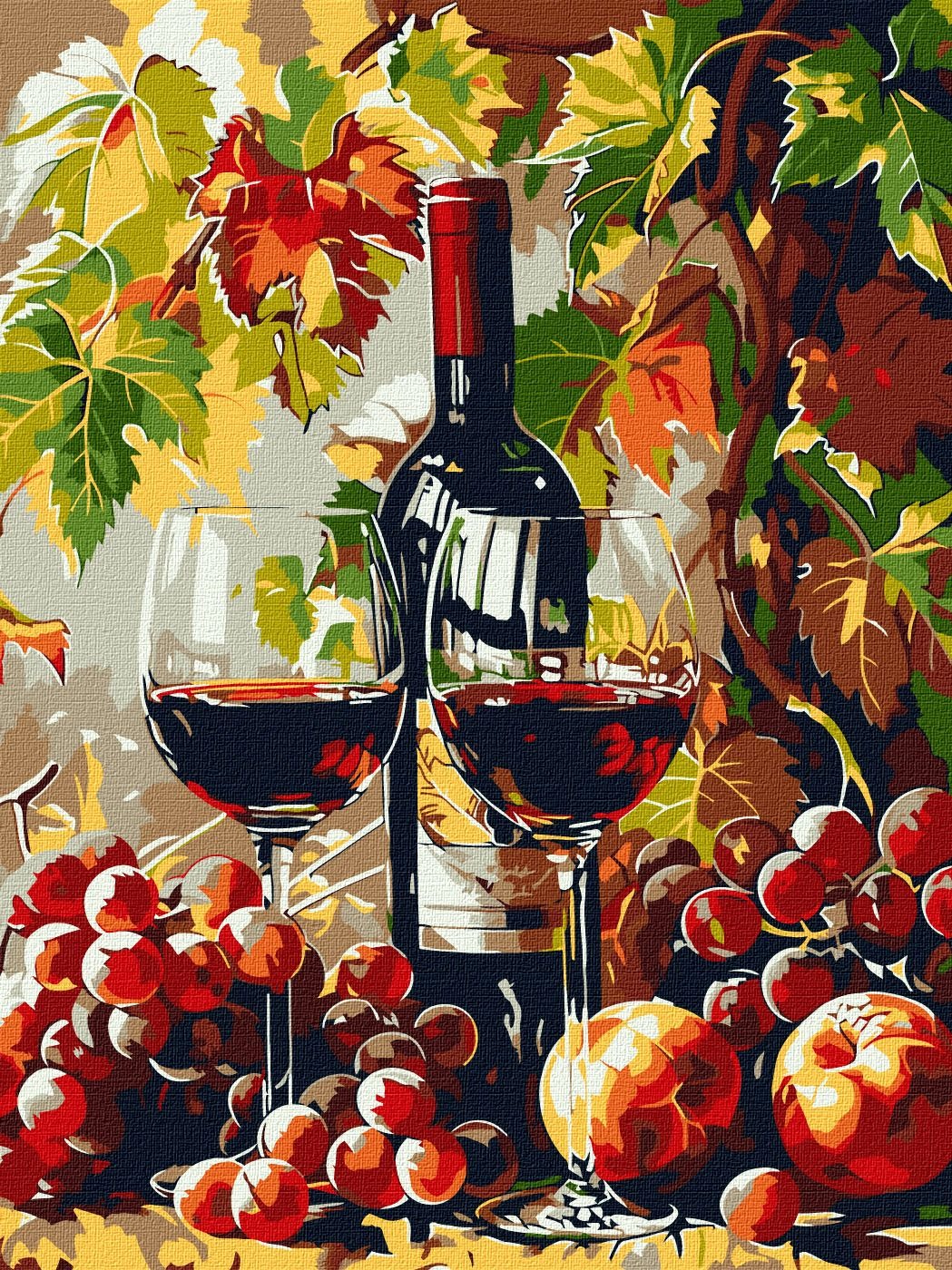 Painting by numbers "Ideyka" /KHO5705/ "Autumn wine" 30*40cm