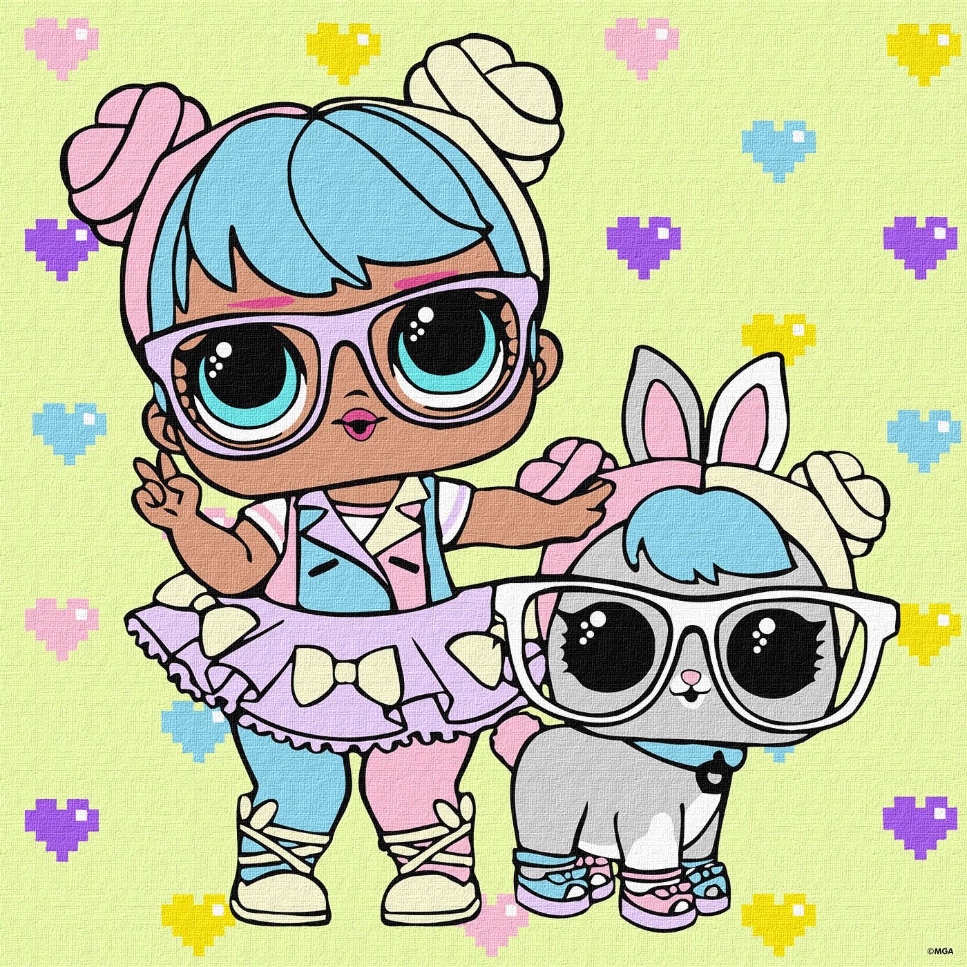 Picture by number "Ideyka" /KHO6288/ "LOL Surprise! TroopSurprise BonBon With HopHop" 40*40 cm