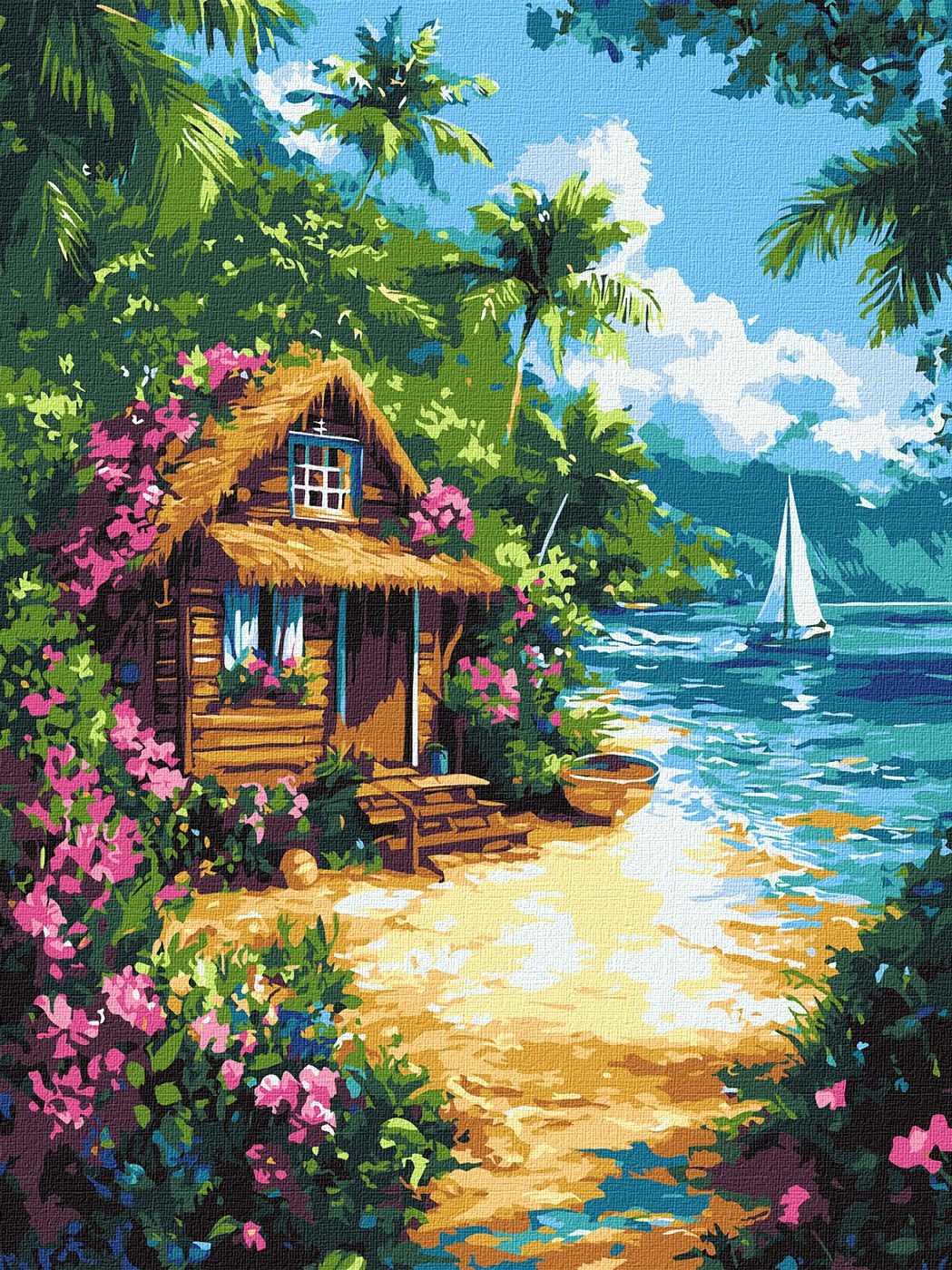 Painting by numbers "Ideyka" /KHO6373/ "House in the tropics" 30*40 cm