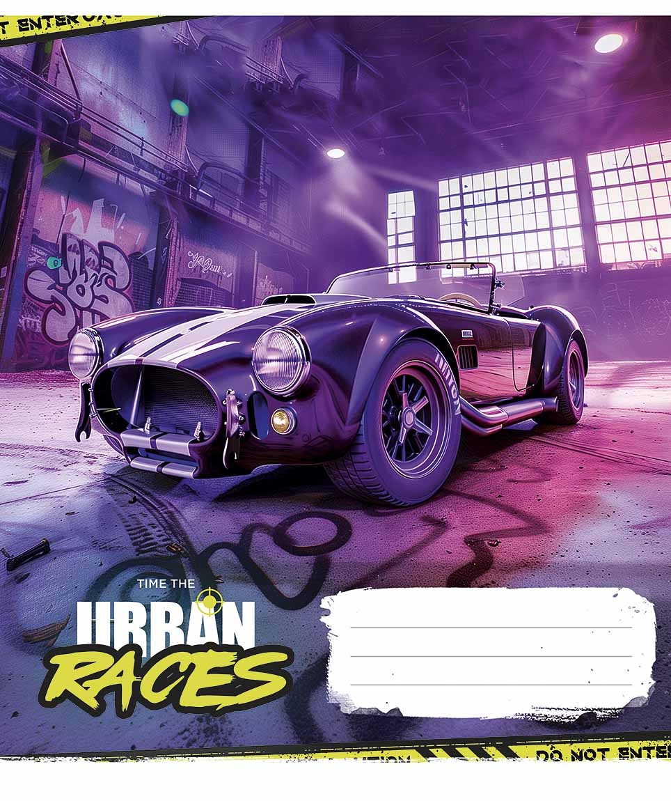 Зошит уч. "Школярик" 36арк.== /3439L/ "Time the urban races" ВД-лак (хлопчик) (20/120)