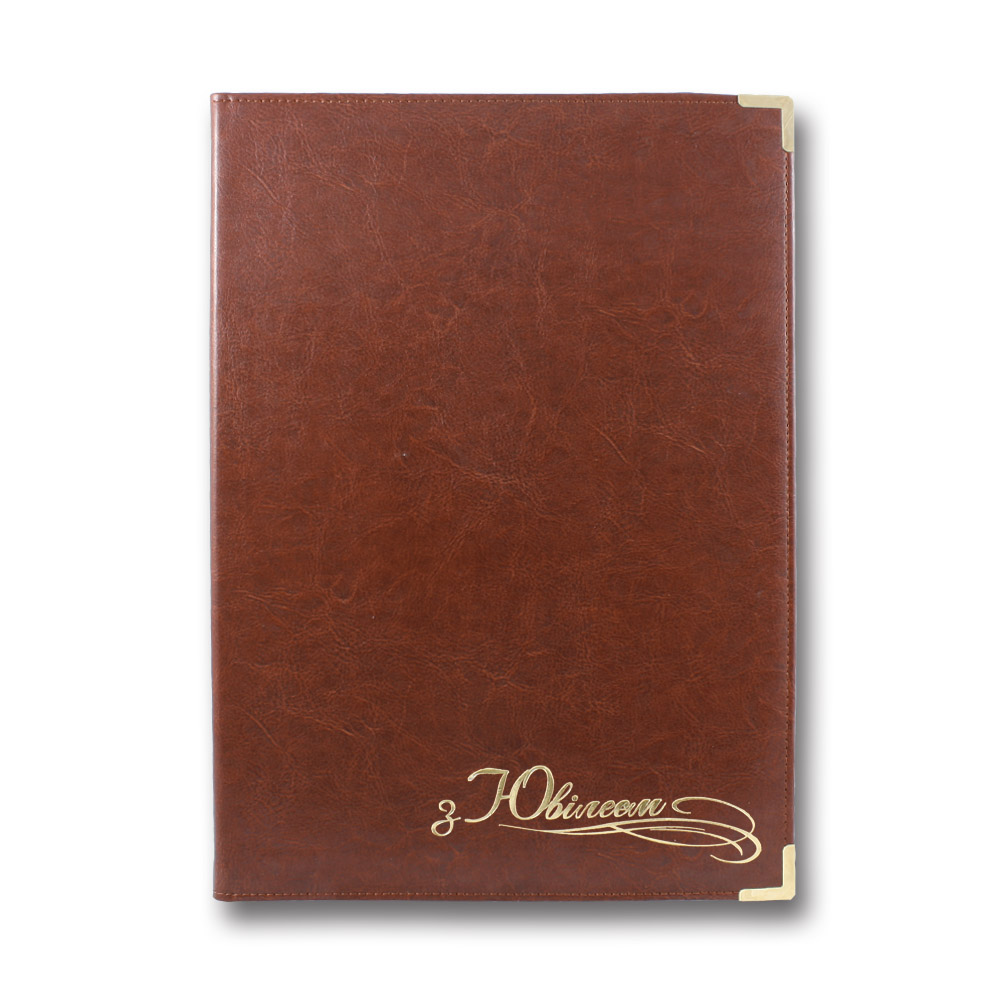 Greeting folder A4 "With Anniversary" "Brisk" /PPV-5/ "Sarif" red-brown (1/20)