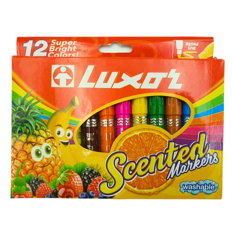 Felt-tip pens "Luxor" 12 pcs. /3065/ "Scented" fruit aroma (1/72)