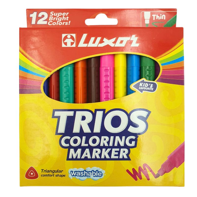 Felt-tip pens "Luxor" 12 pcs. /36100/ "Trios" water base (1/72)