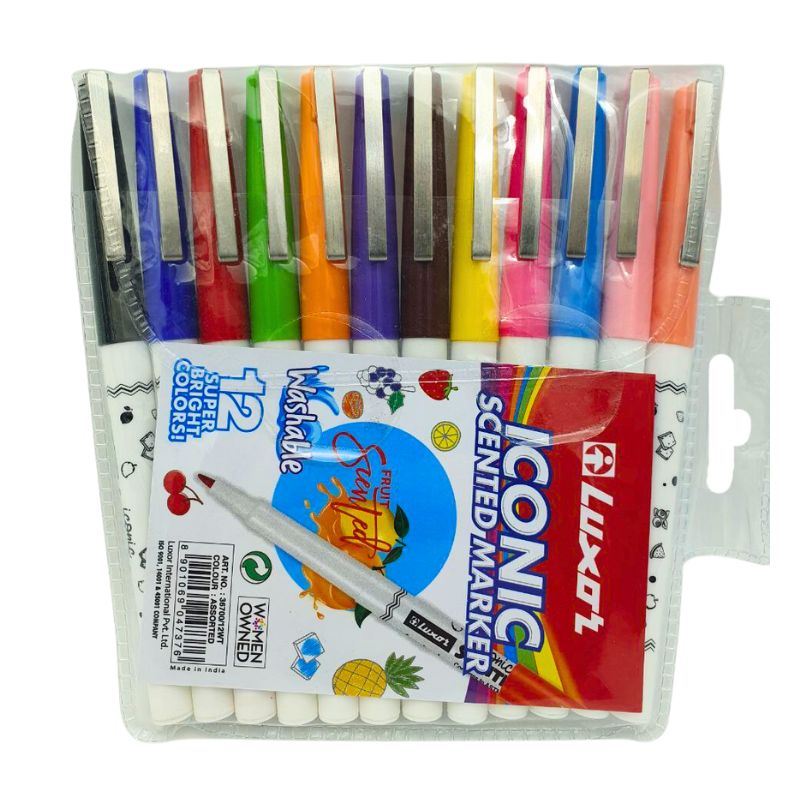 Felt-tip pens "Luxor" 12 pcs. /36700/12WT/ "Iconic Scented" fruit fragrance (1/12/144)