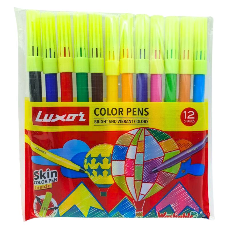 Felt-tip pens "Luxor" 12 pcs. /6101/12CP/ "Skin" (1/12/144)