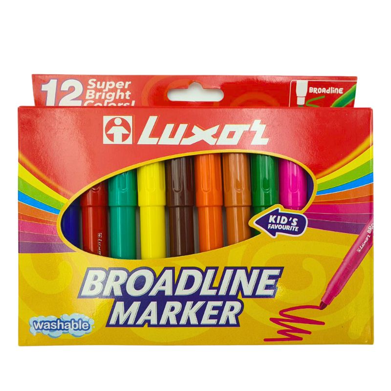 Felt-tip pens "Luxor" 12 pcs. /6180/ Jumbo "Boardline" (1/72)