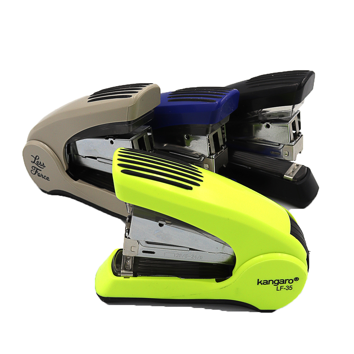 Stapler "Kangaro" /LF-35/ No. 24/6 30 sheets, depth 40mm, length 102mm, reinforced, compartment for staples, plastic mix (1/10/30)