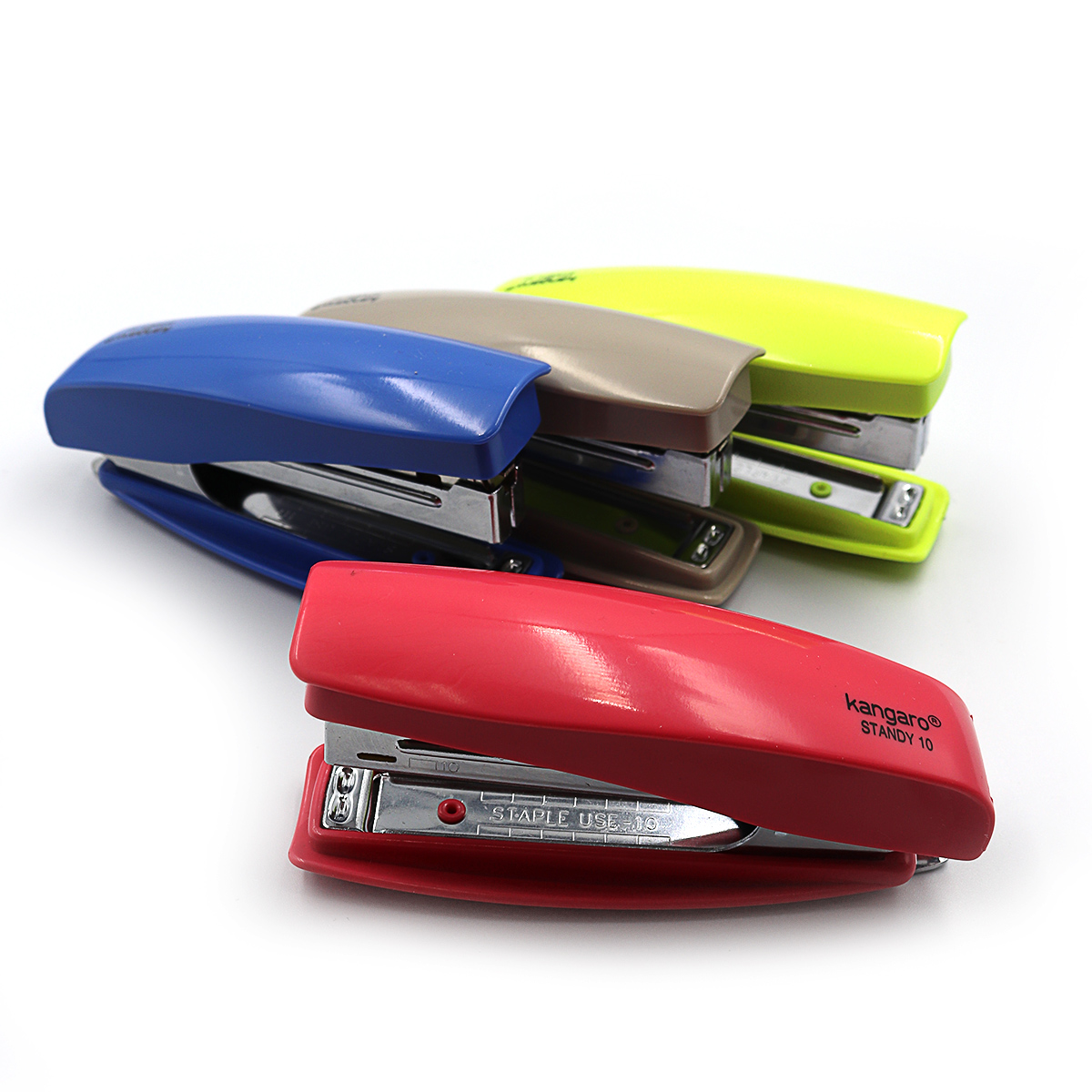 Stapler "Kangaro" /STANDY-10/ No. 10 20 sheets, depth 63mm, length 107mm, anti-stapler, plastic mix (1/10/60)