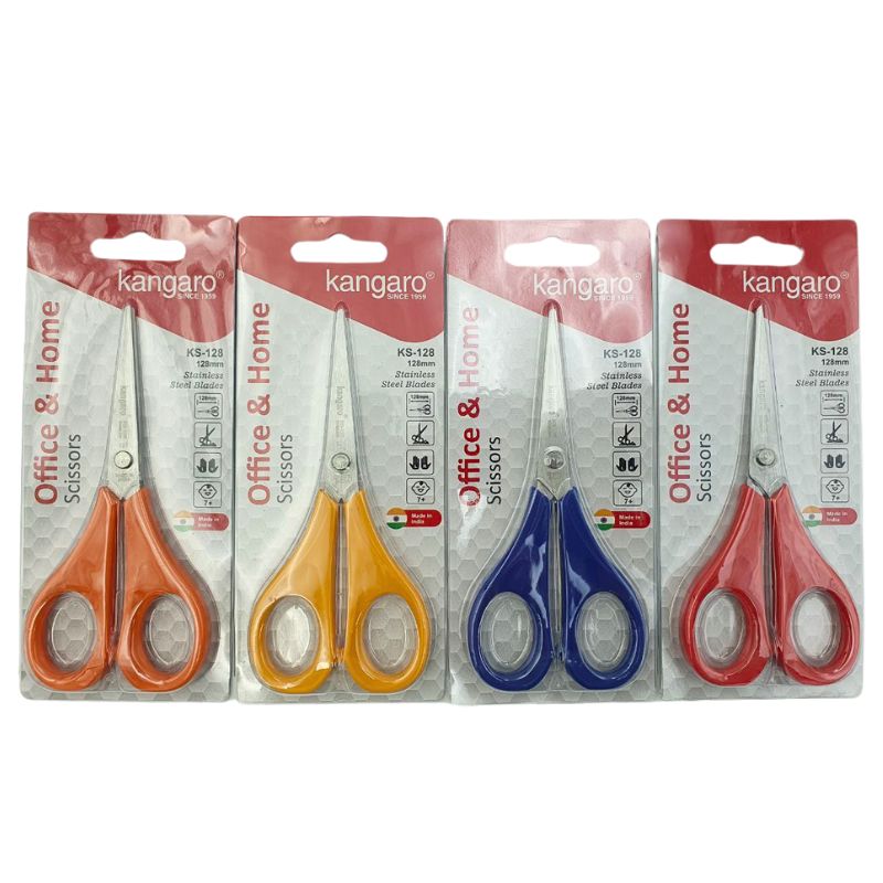 Office scissors "Kangaro" /KS-128/ 128mm mix (1/12/240)