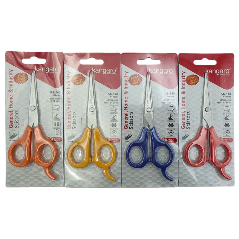 Office scissors "Kangaro" /KS-148/ 148mm mix (1/12/144)