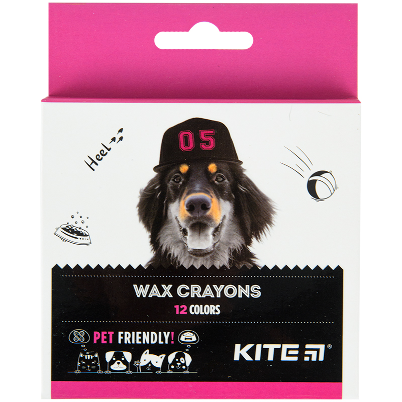 Крейда воскова "Kite" 12кол. /K22-070/ "Kite Dogs" (1/24/288)