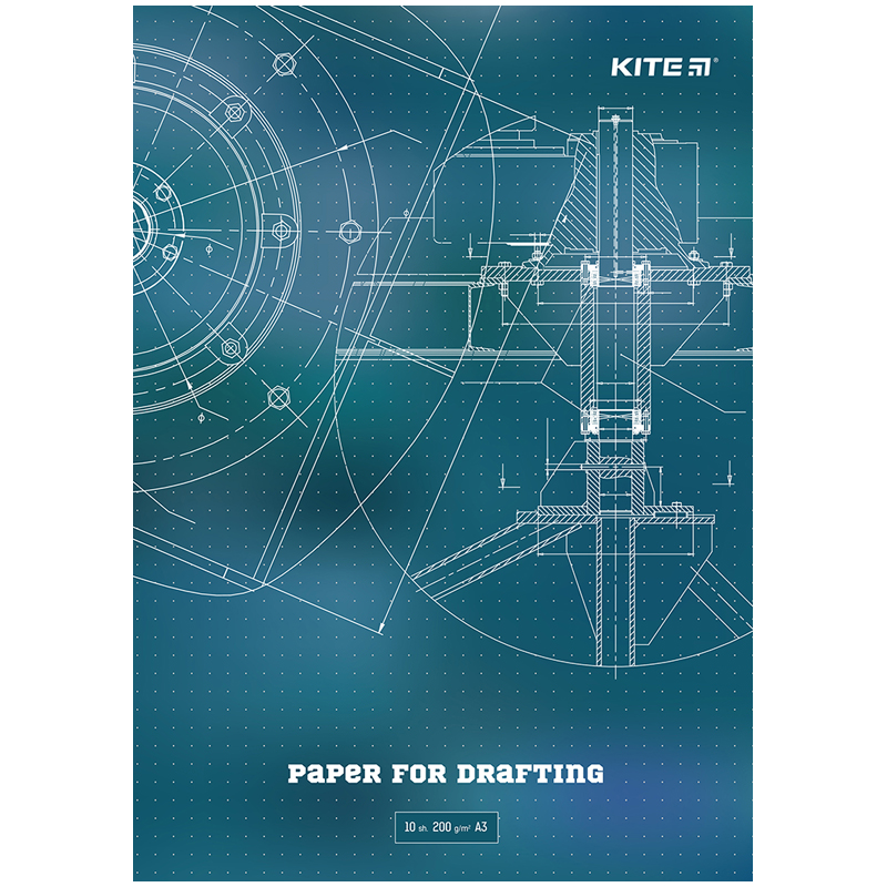 Папір для креслення "Kite" /K23-270/ А3/10 арк. 200г/м2 (1/50)