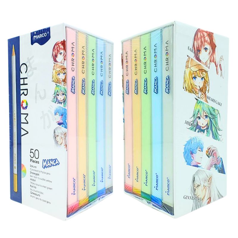 Colored pencils "Marco CHROMA" 50 pcs. /2552-50CB/ hexagonal MANGA SET (1/20)