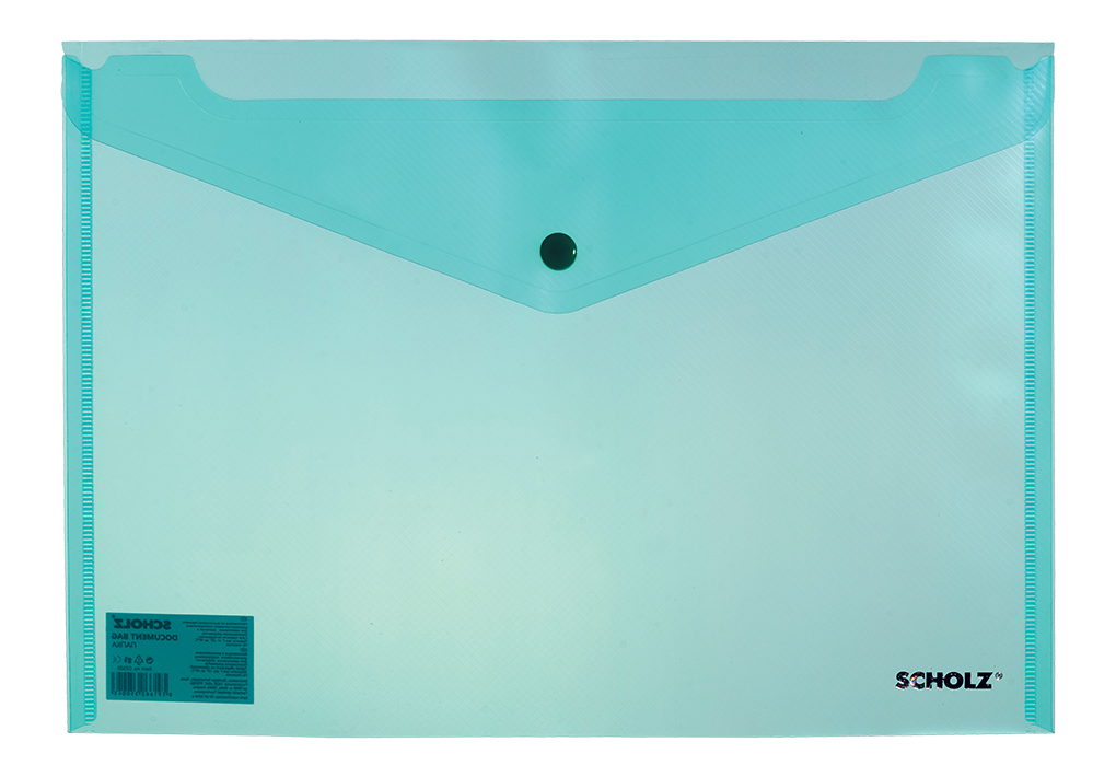 Folder-envelope on A4 button "SCHOLZ" /03500/ pros. Green (12/240)