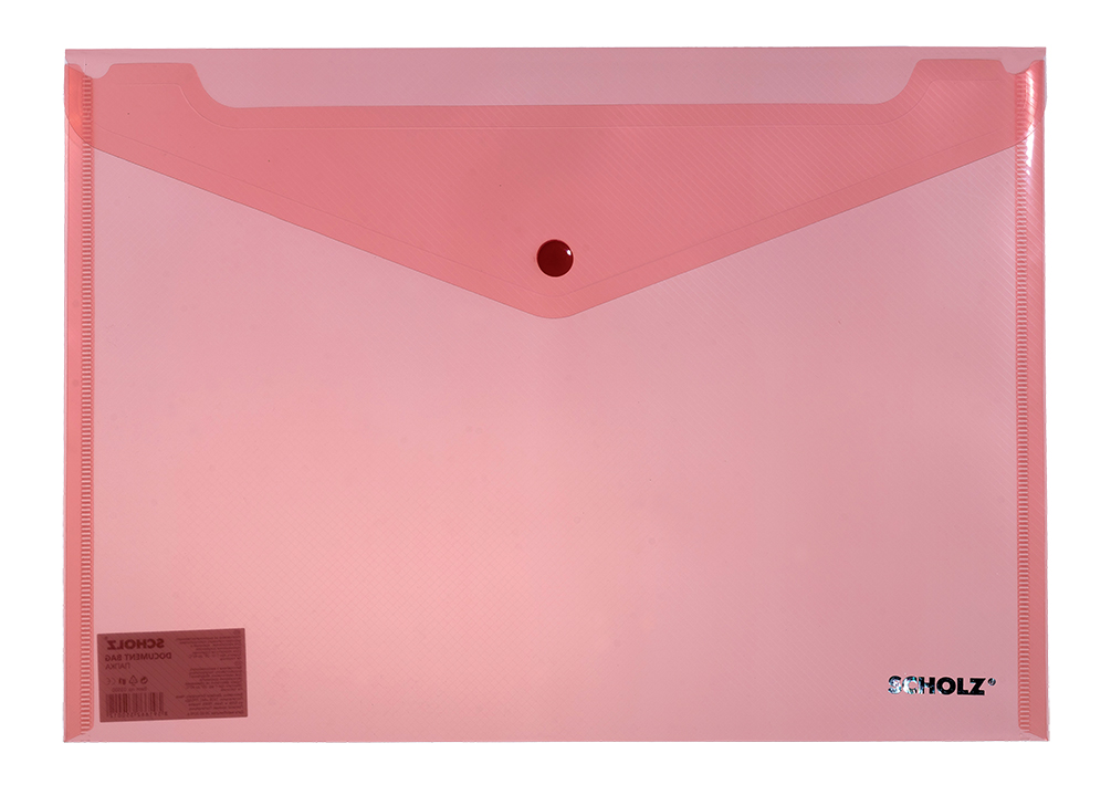 Folder-envelope on A4 button "SCHOLZ" /03500/ pros. Red (12/240)