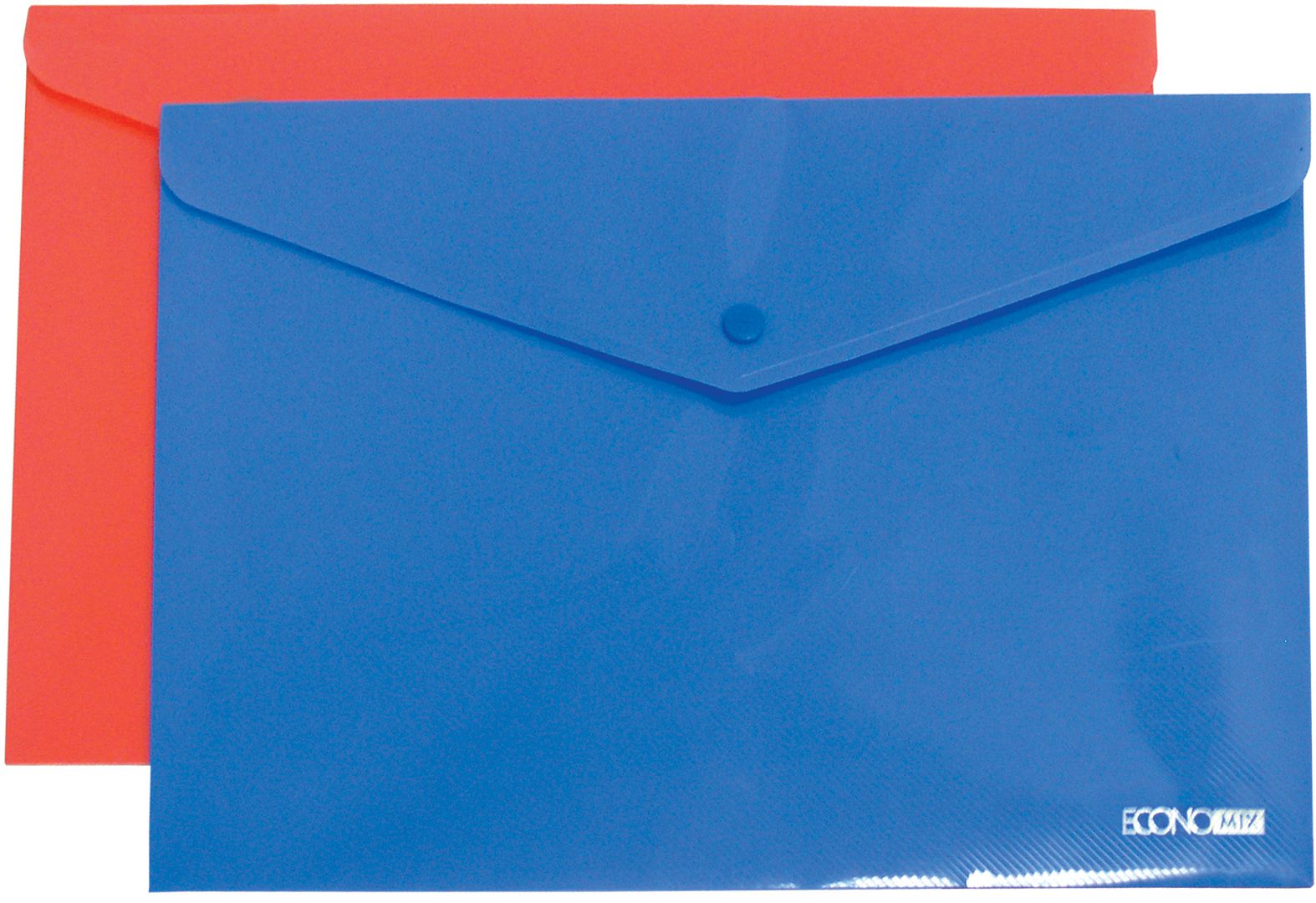 Button envelope folder A4 "ECONOMIX" /E31305-50/ opaque, orange texture (12/120)