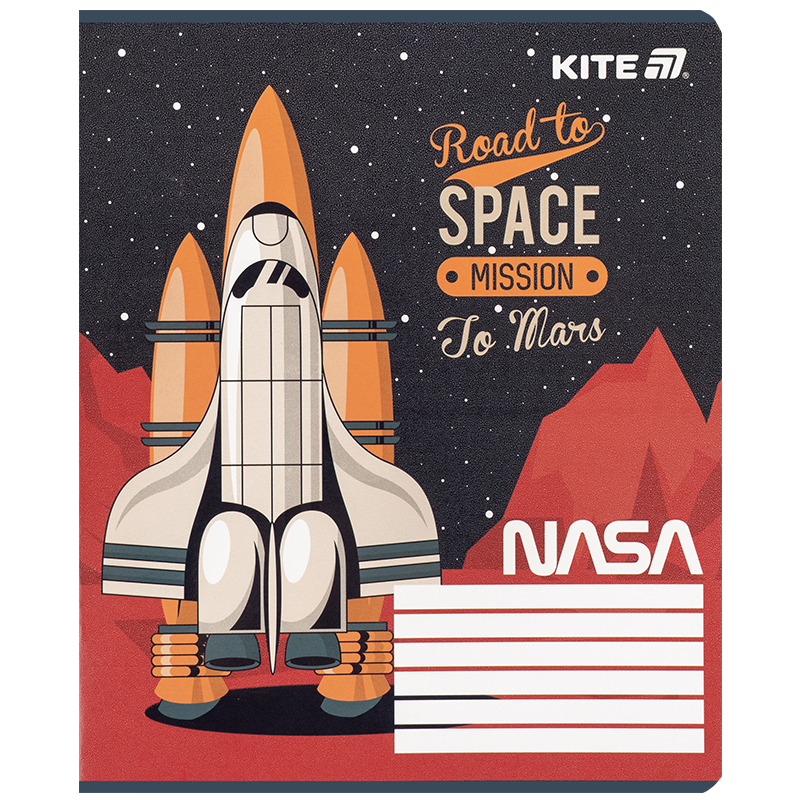 Student's notebook "Kite" 12 sheets # /NS25-232/ Hebrew varnish + UV varnish, NASA (25/600)