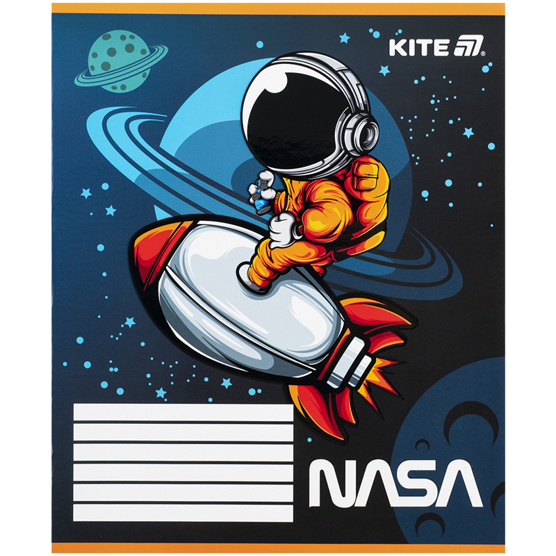 Student's notebook "Kite" 12 sheets// /NS25-235/ UV lacquer voluminous, NASA (25/600)