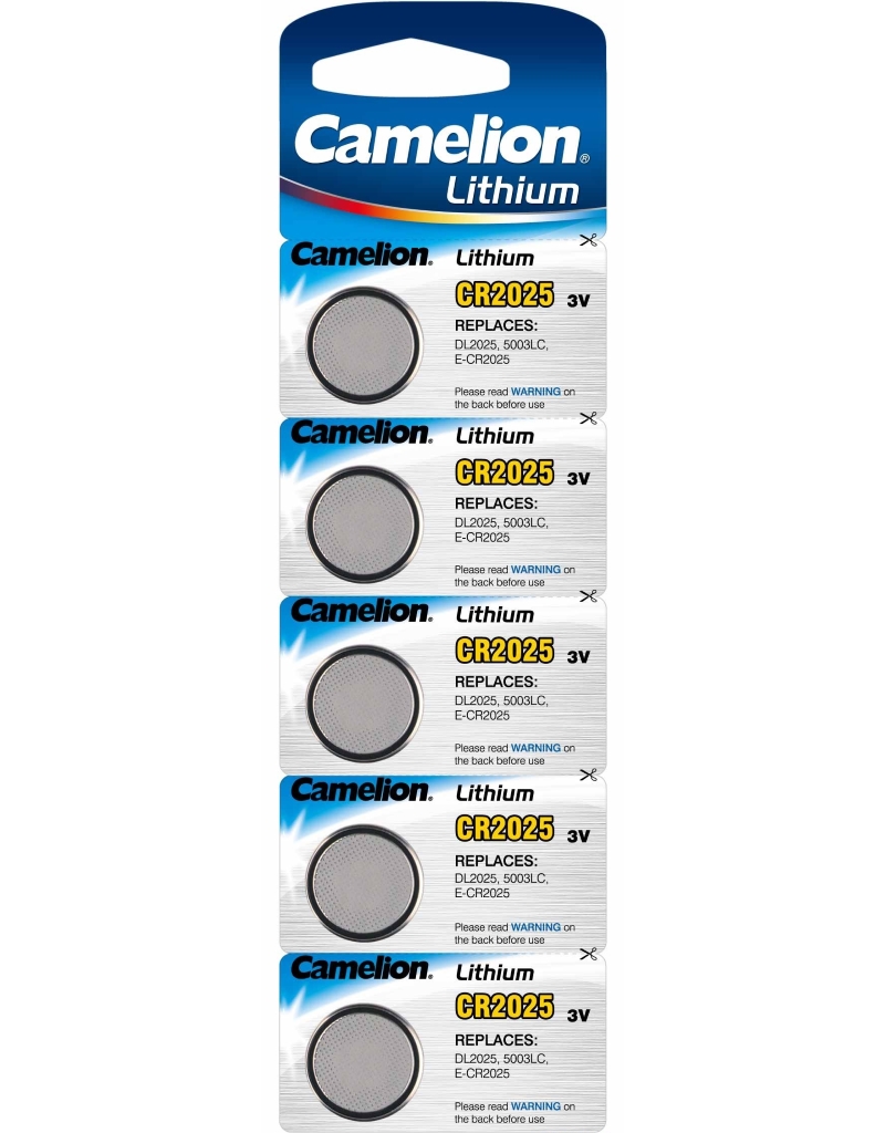 Battery "Camelion" /CR 2025/5bl/657/ 139 lithium, 3V, coin 20*2.5mm (5/50)