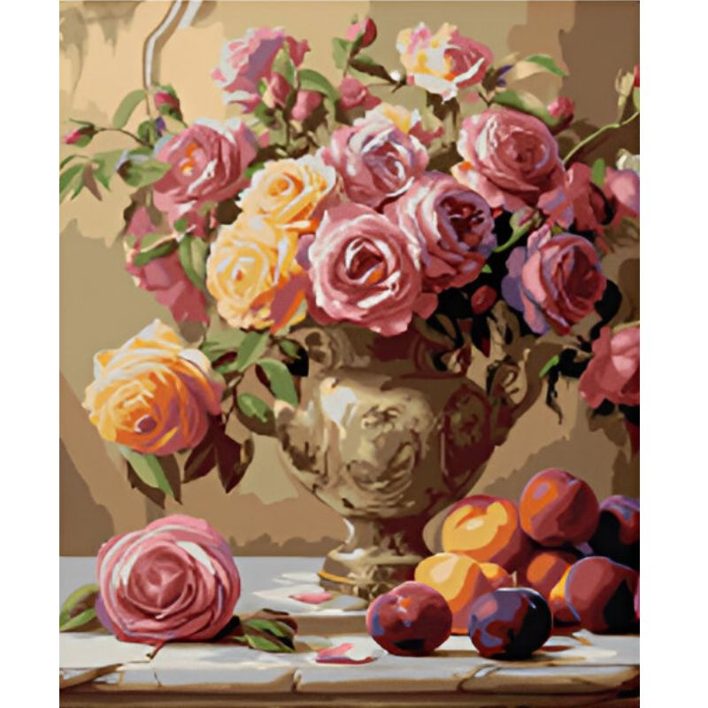 Painting by numbers "Ideyka" /KHO3291/ "Multi-colored roses" 30x40cm
