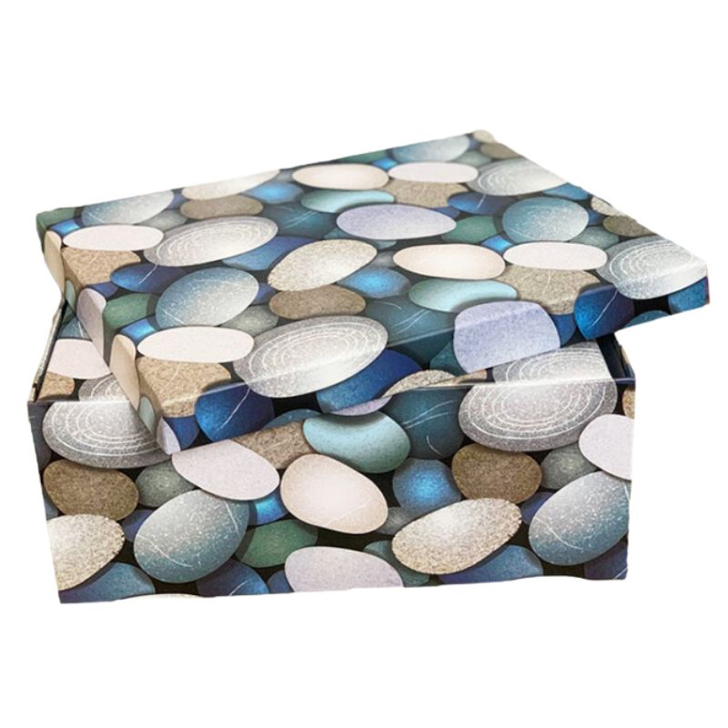 Gift box /281408/ "Colored pebbles" 10 pcs/pack M10-199, 37.5x29x16-19x13x7.5 cm