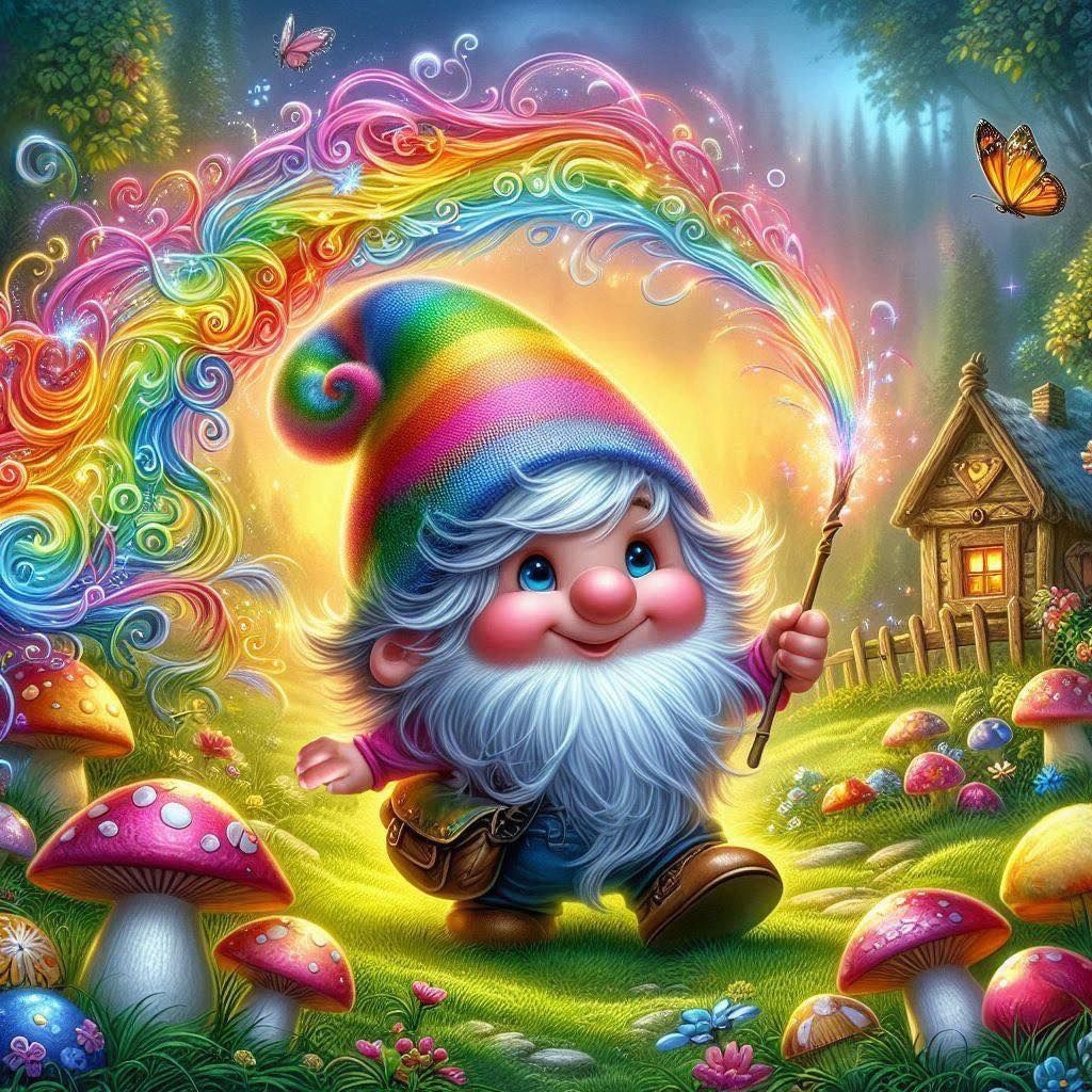 Diamond mosaic "Go to art" /177454/ 5D "Rainbow wizard" 25*25cm