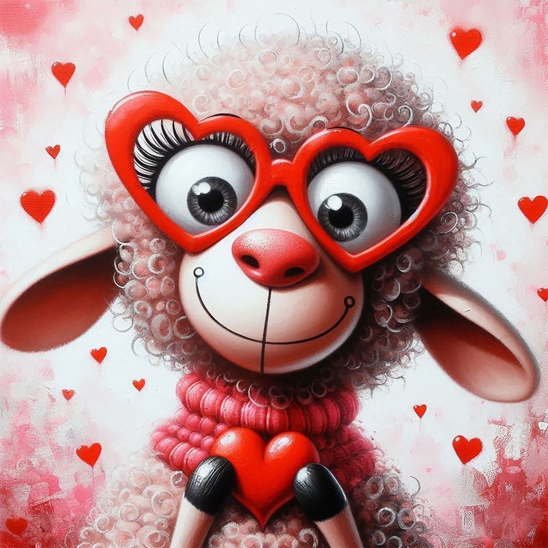 Diamond mosaic "Go to art" /177452/ 5D "I love you so much" 25*25cm