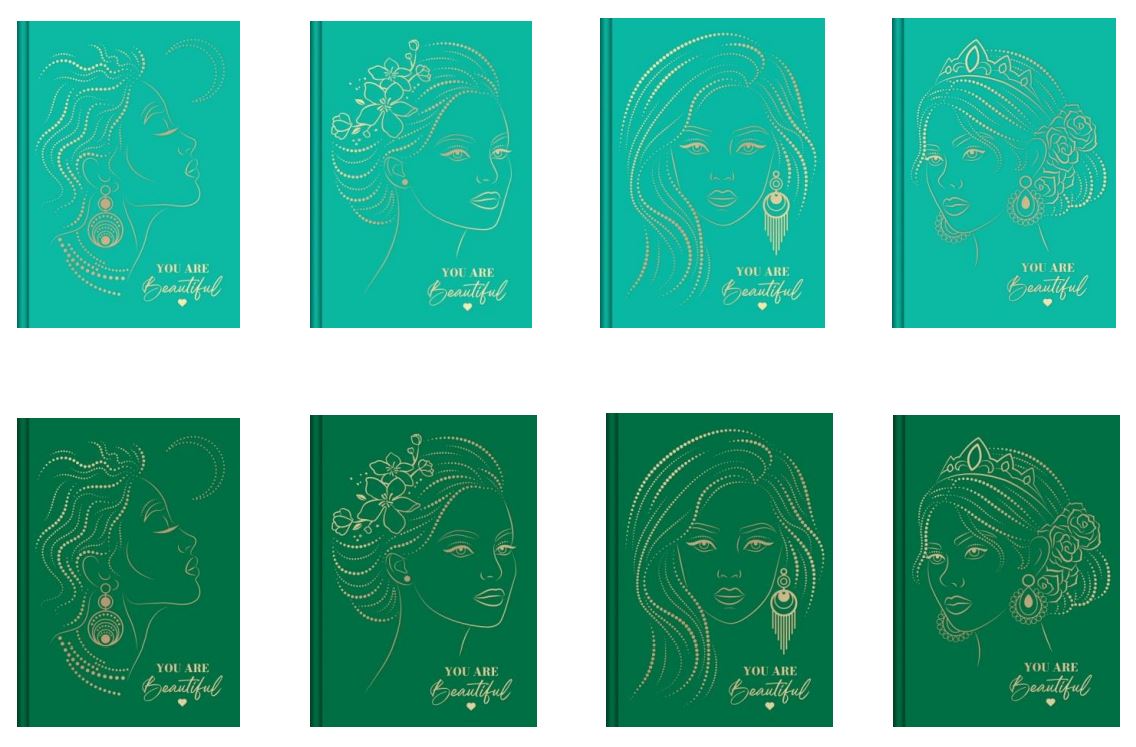 Sketchbook "Backpack" A5/64 sheets. /TP-105/ "MIX-2" TV cover, mat/lam, 60 g/m2, Green-Blue (1/8)