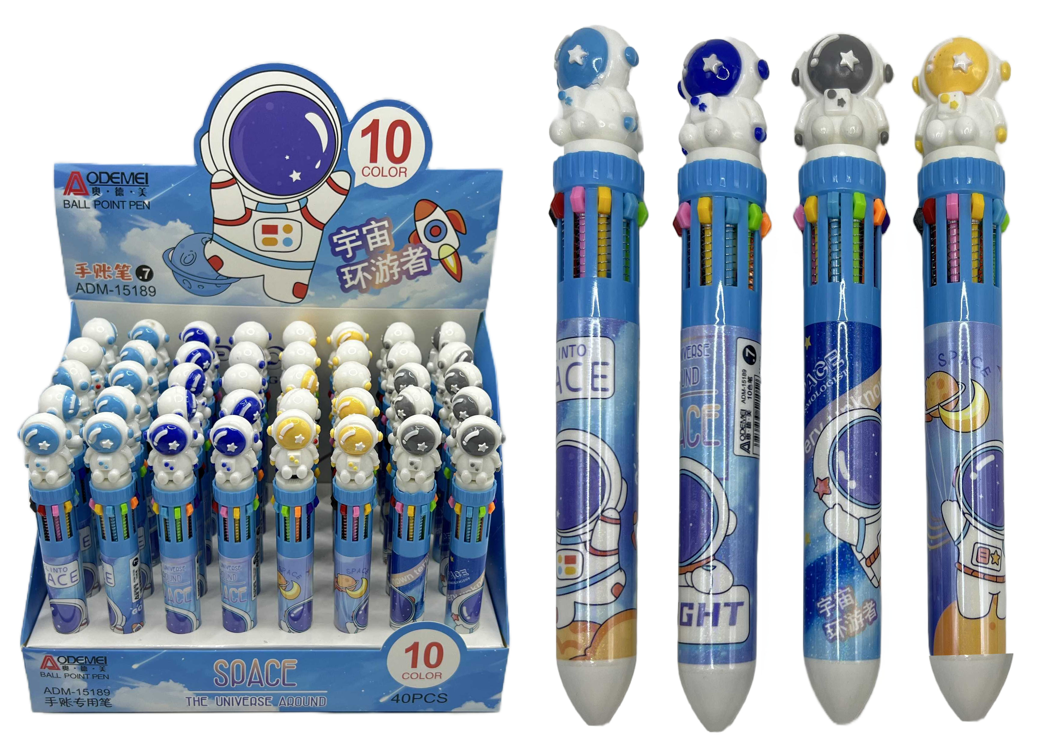 Ballpoint pen "AODEMEI" /ADM-15189/ "Astronaut volumetric" 10 colors (40/480)
