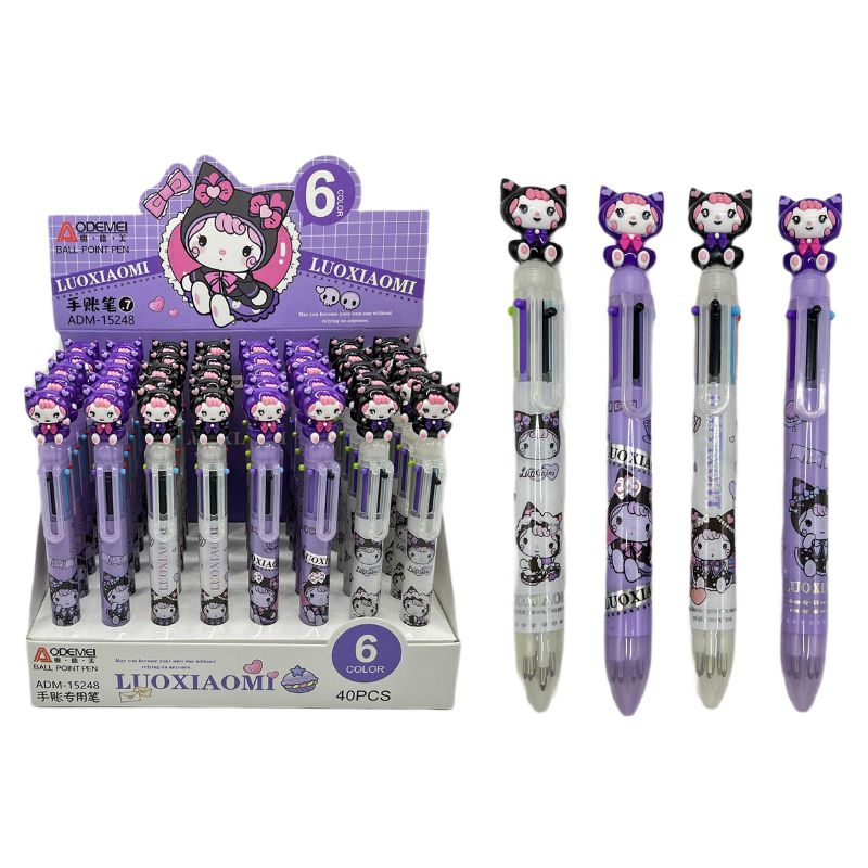 Ballpoint pen "AODEMEI" /ADM-15248/ "Bunny Kuromi Kuromi voluminous" 6 colors (40/480)
