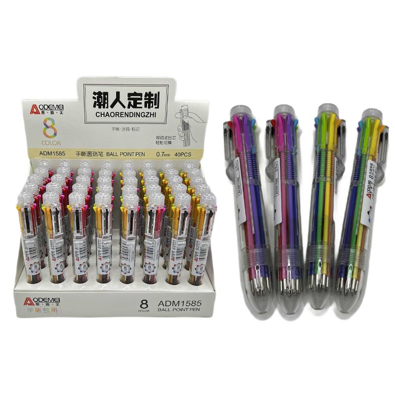 Ballpoint pen "AODEMEI" /ADM-1585/ 8 colors (40/480)