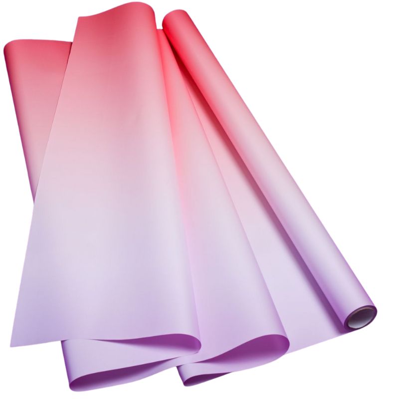 Плівка пакувальна "Unison" /PPG-5/ перламутрова Pastel Diamont silk Gradient 60см*7м, пурпурно рожевий та лаванда